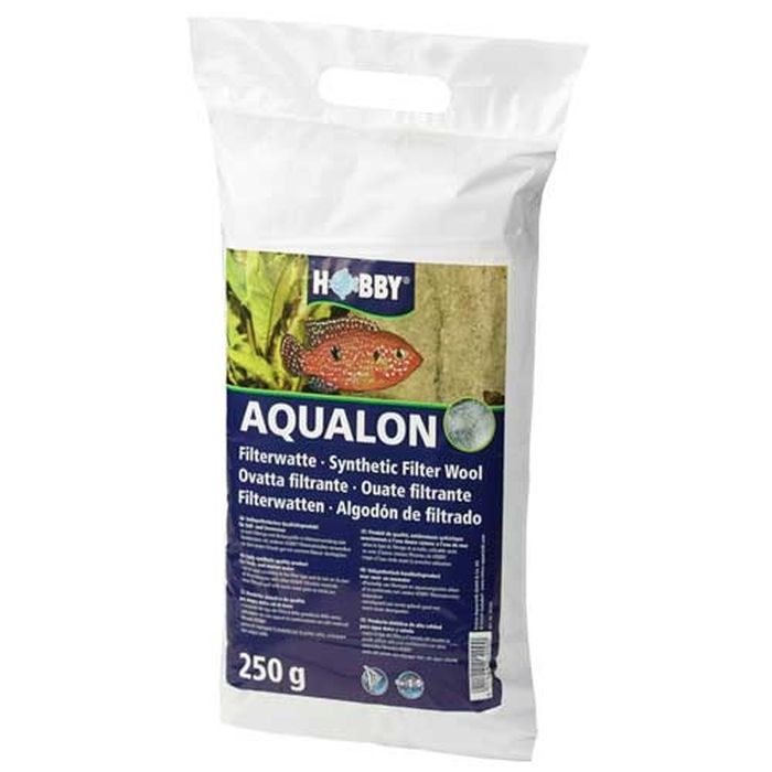 sac de ouate hobby de 250g pour filtration interne et externe d'aquarium servant à capturer un maximum de matière organique en tant que filtration mécanique