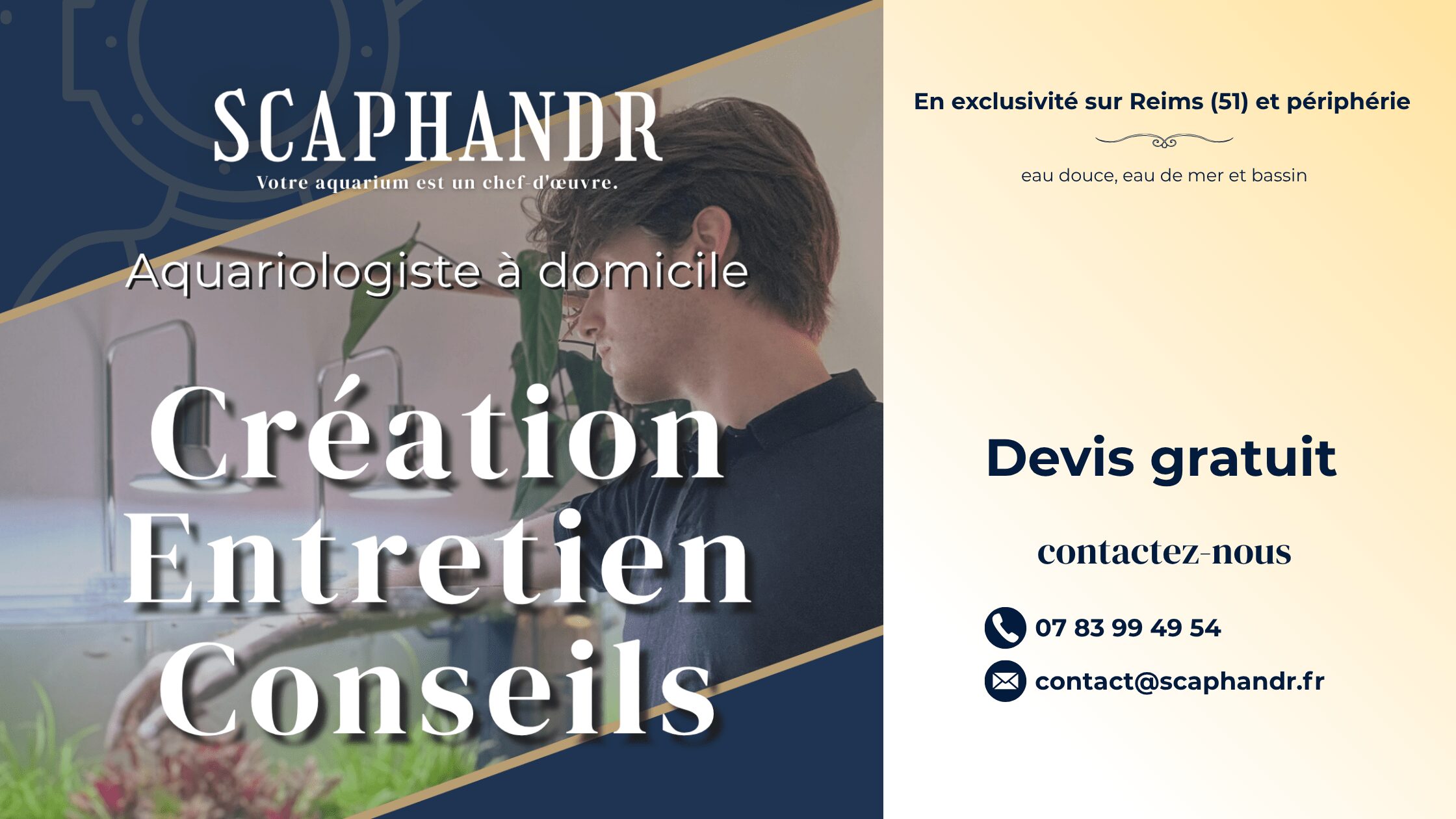 prestation de service installation et entretien d'aquarium pour particuliers et professionnels sur reims et alentours